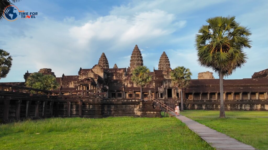 Angkor Wat temple in Cambodia during the early morning