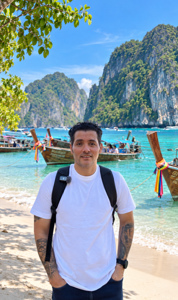 Arash visit a island in the Thailand